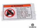 CFMOTO 2021 ATV CFORCE 450 (CF400AU-A) 901A-190014 - SAFETY WARNING INSTRUCTION DECAL