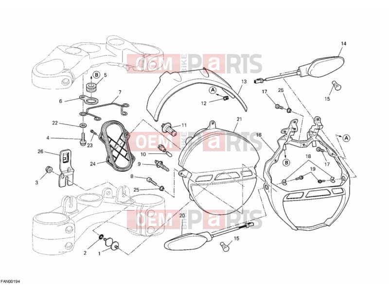 DUCATI 2014 Monster 796 ABS HEADLIGHT » LIGHTING SYSTEM