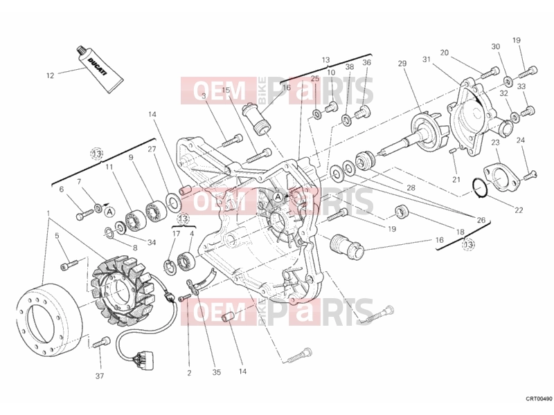 DUCATI 2013 Multistrada 1200 ABS GENERATOR COVER » IGNITION SYSTEM