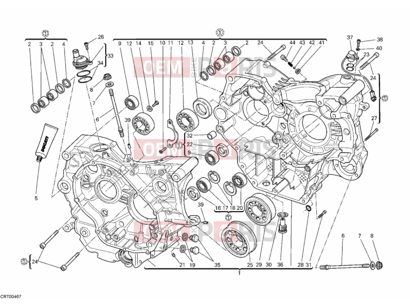 DUCATI 2013 Monster 696 ABS CRANKCASE » ENGINE CASE