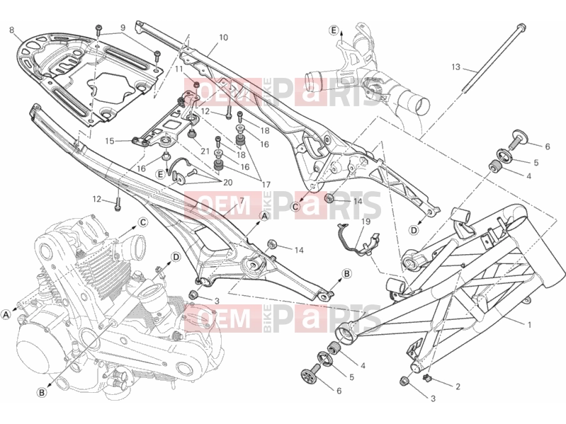DUCATI 2013 Monster 796 ANNIVERSARY FRAME » FRAME