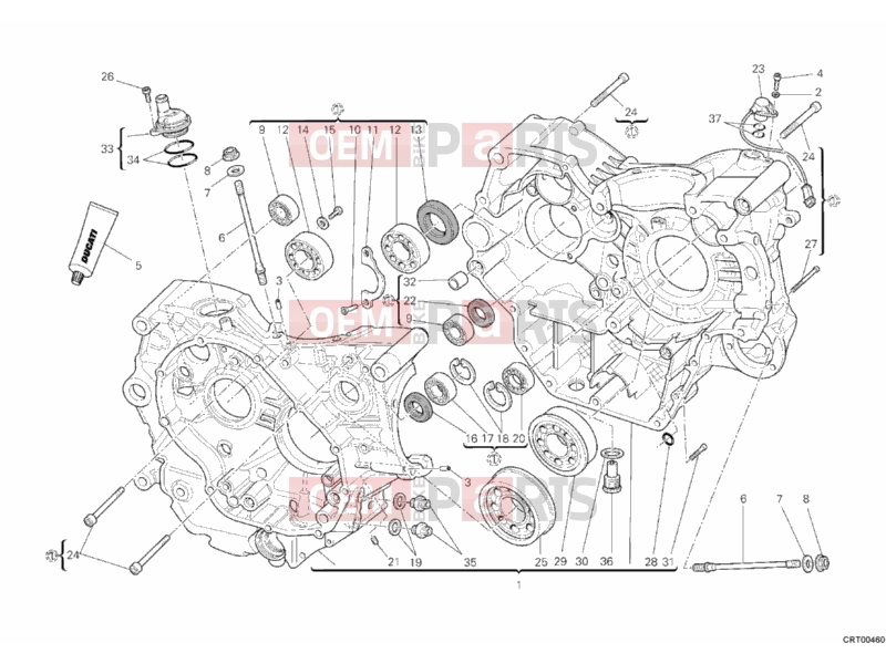 DUCATI 2012 Hypermotard 796 CRANKCASE » ENGINE CASE