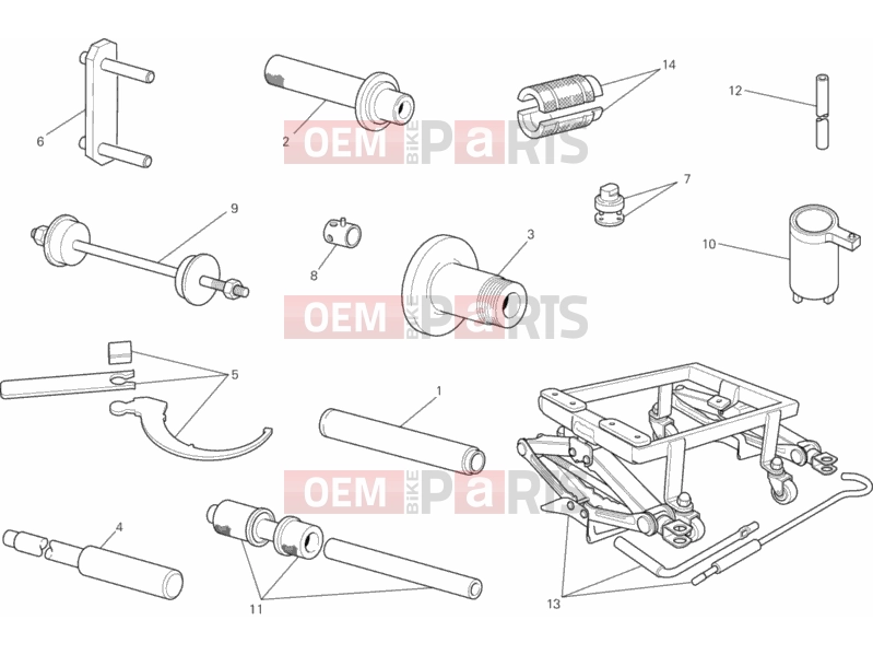 DUCATI 2012 Diavel Carbon WORKSHOP SERVICE TOOLS, FRAME » FRAME