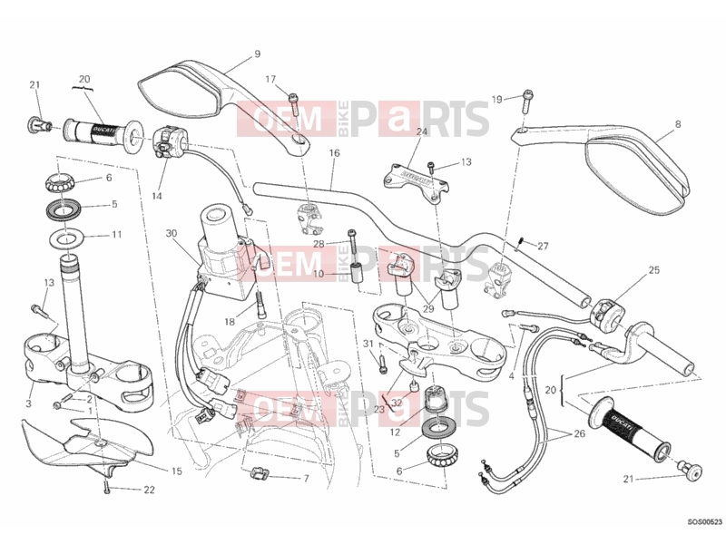 DUCATI 2011 Multistrada 1200 HANDLEBAR » HANDLE BAR