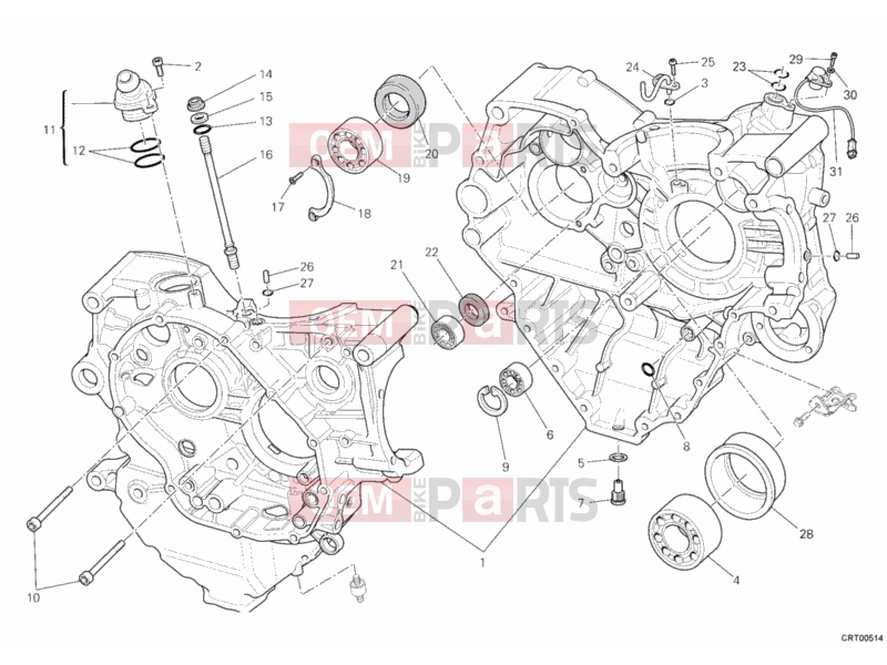 DUCATI 2011 Multistrada 1200 ABS CRANKCASE » ENGINE CASE