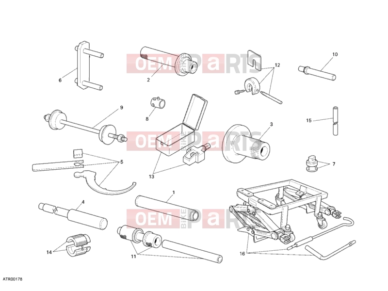 DUCATI 2010 Superbike 1198 WORKSHOP SERVICE TOOLS, FRAME » FRAME