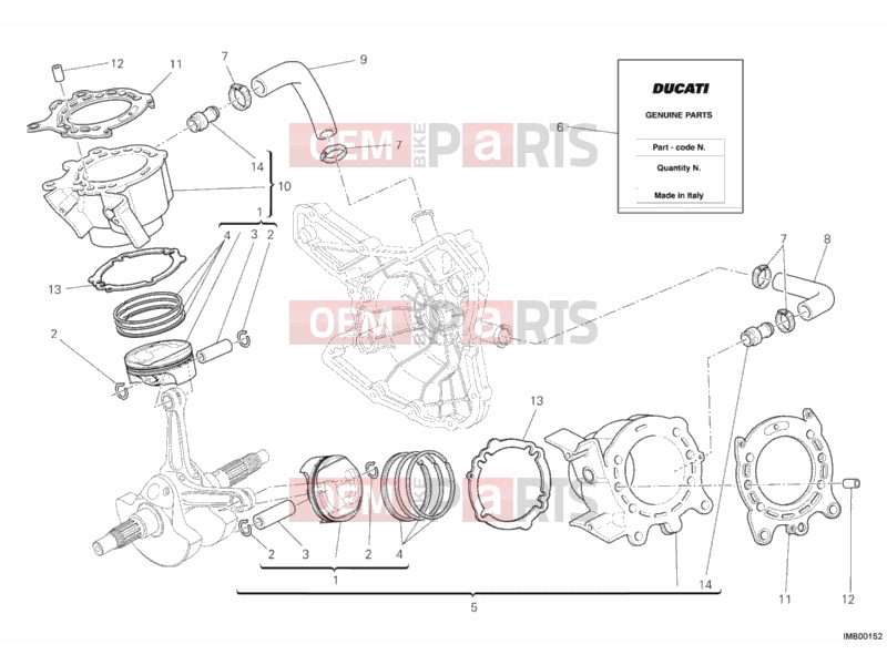 DUCATI 2010 Multistrada 1200 S ABS CYLINDER - PISTON » ENGINE CASE