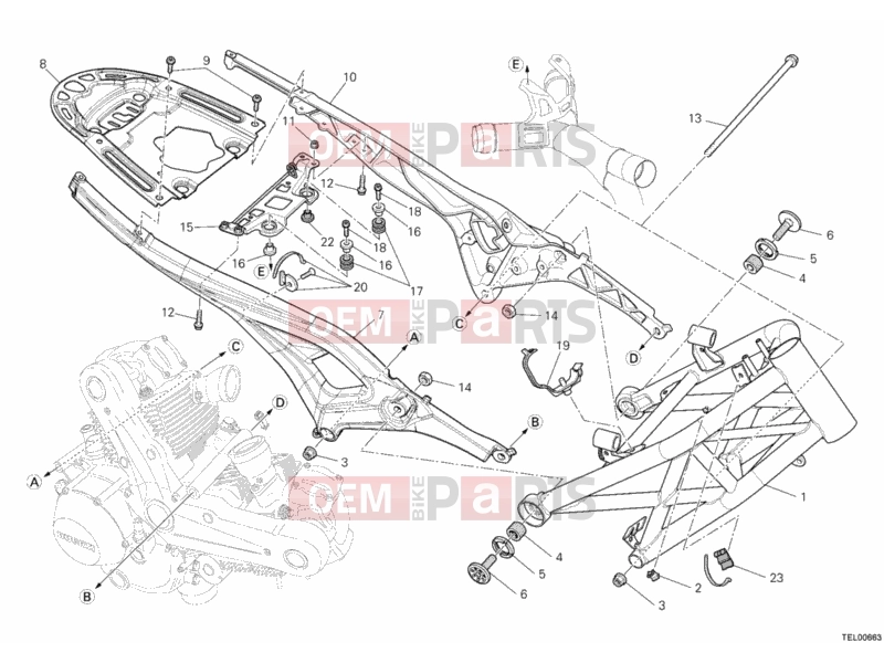 DUCATI 2010 Monster 696 ABS FRAME » FRAME