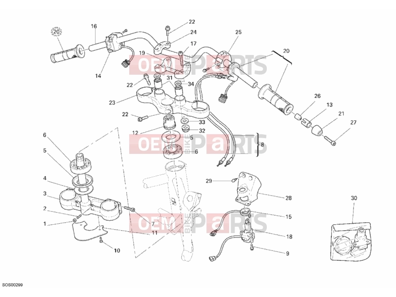 DUCATI 2009 Multistrada 1100 S HANDLEBAR » HANDLE BAR