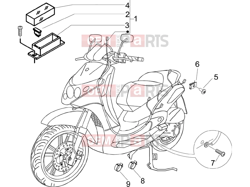 PIAGGIO Beverly 125 Electrical system » Main cable harness