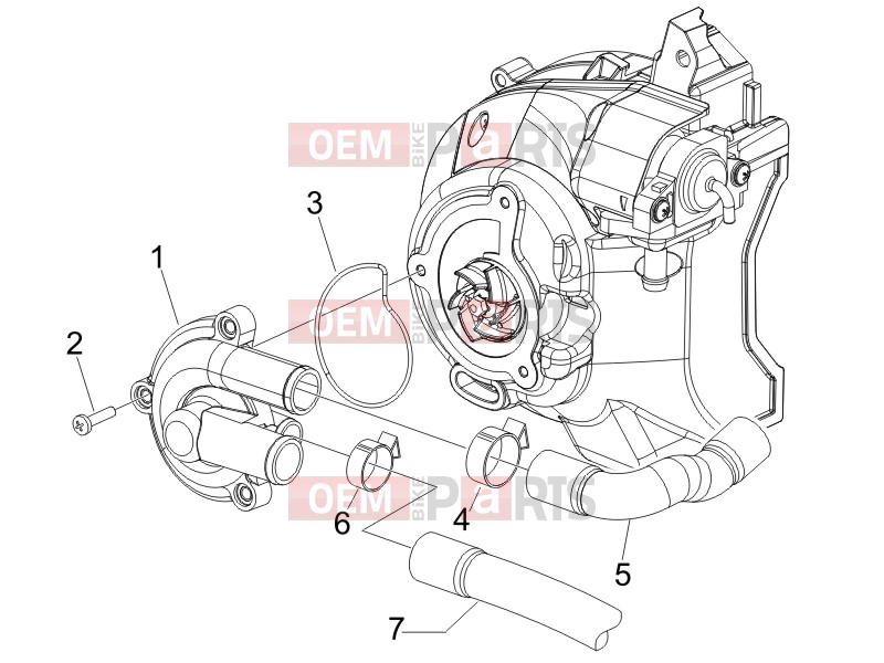 Engine » Cooler pump - Piaggio Beverly 125 2008