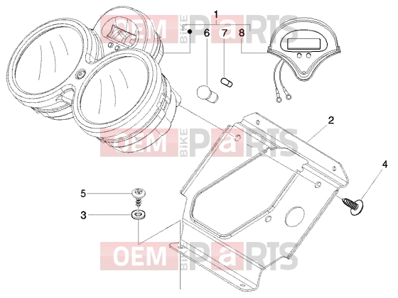Handlebars » Instruments set - Piaggio Beverly 125 RST
