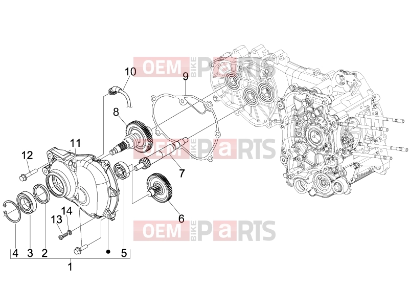 Engine » Reduction unit - Piaggio Beverly 125 Tourer 2010