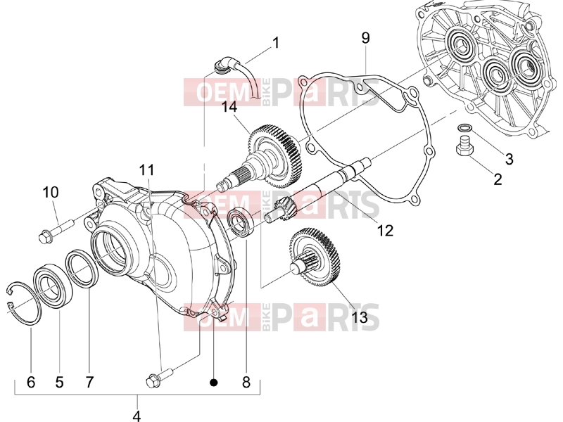 Engine » Reduction unit - Piaggio Beverly 250 ie 2008