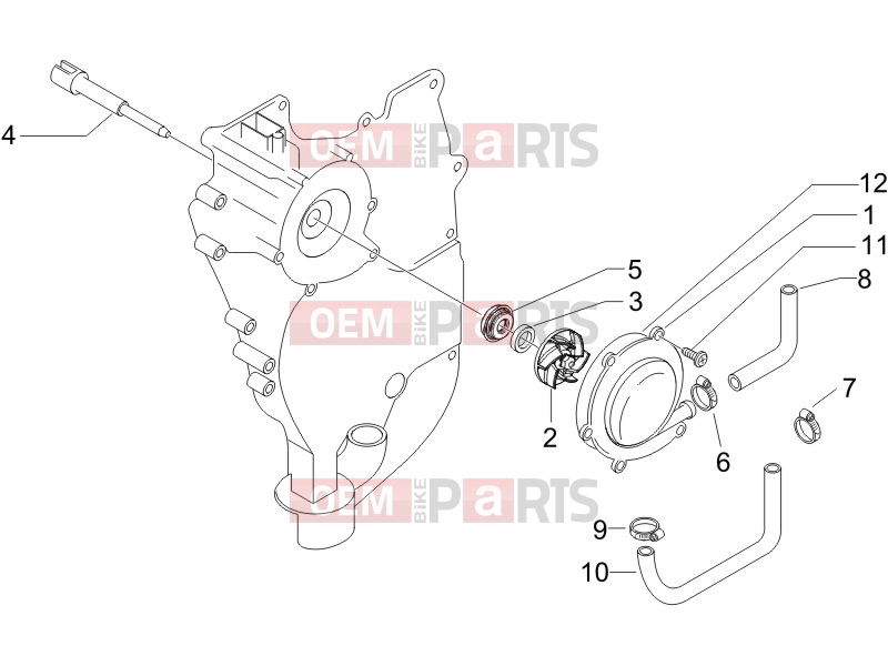 PIAGGIO Beverly 500 Engine » Cooler pump