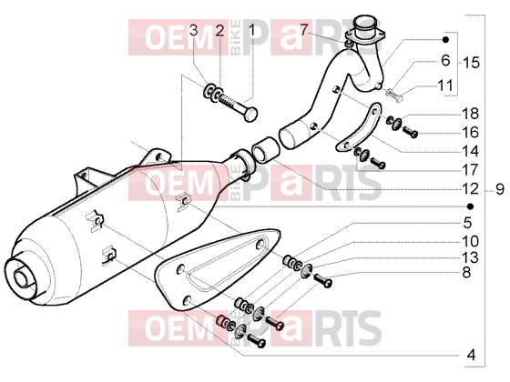 Engine » Silencer - Piaggio BV 250 (U.S.A.)