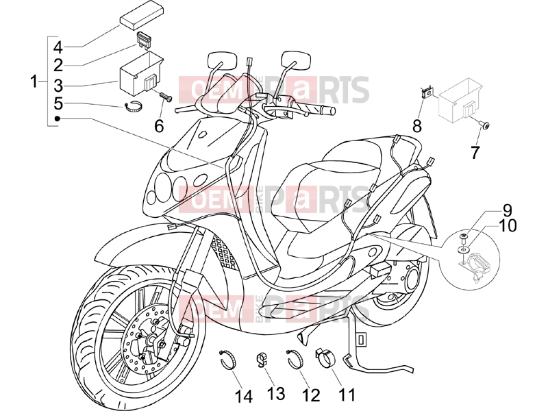 PIAGGIO BV 250 (U.S.A.) Electrical system » Main cable harness