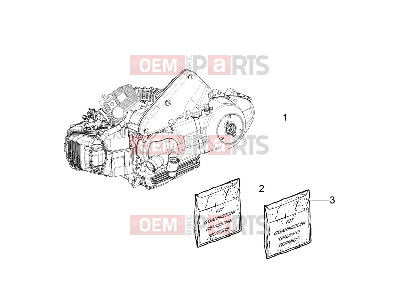 Engine » Engine, assembly - Piaggio Carnaby 200 2008