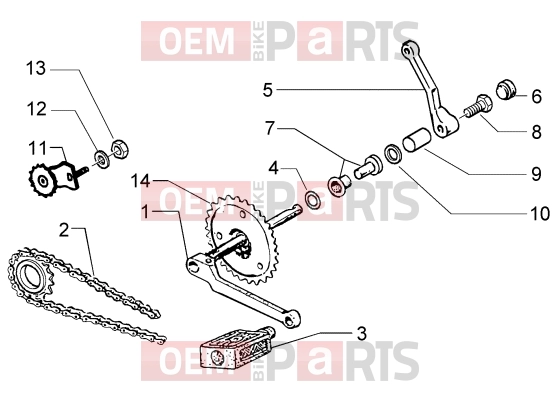 Engine » Crank spindle - Piaggio Ciao