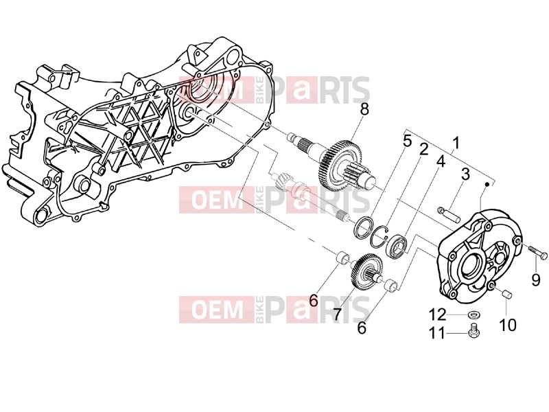 Engine » Reduction unit - Piaggio Fly 100 2007