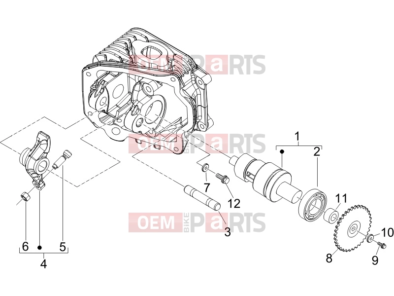 PIAGGIO Fly 100 Engine » Rocking levers support unit