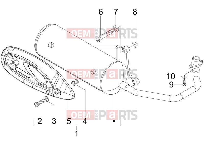 Engine » Silencer - Piaggio Fly 100 2007