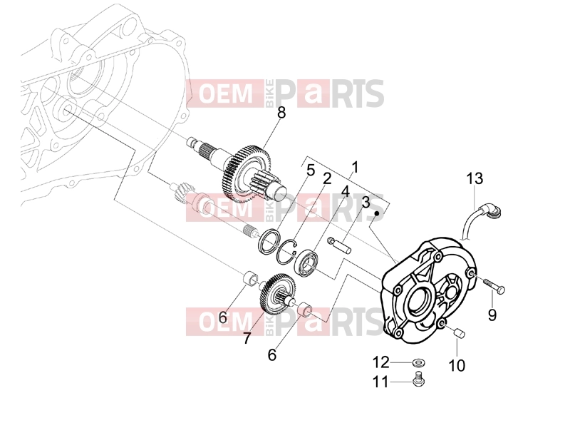 Engine » Reduction unit - Piaggio Fly 100 2014