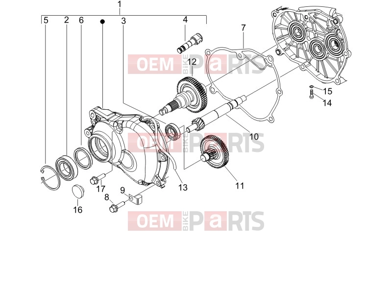 Engine » Reduction unit - Piaggio Fly 125 2006