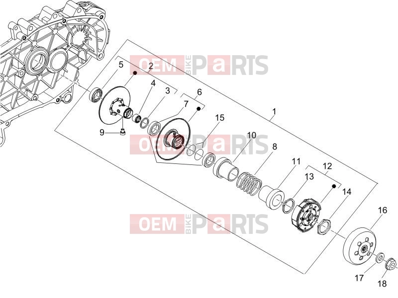 PIAGGIO Fly 125 Engine » Driven pulley