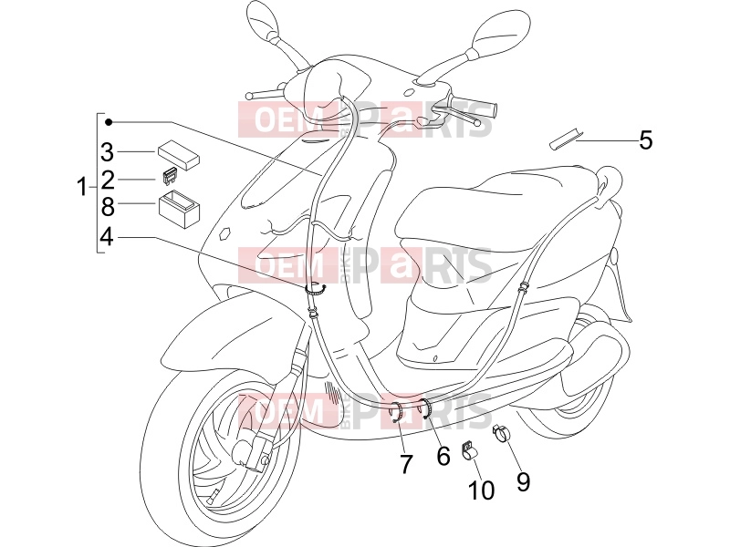 PIAGGIO Fly 125 Electrical system » Main cable harness
