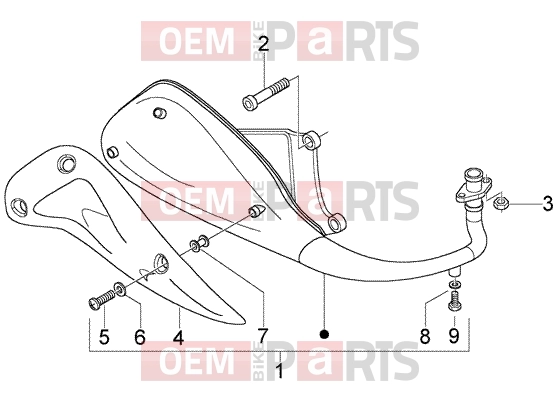 Engine » Silencer - Piaggio Fly 150 (U.S.A.)