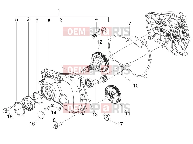 Engine » Reduction unit - Piaggio Fly 150 2008
