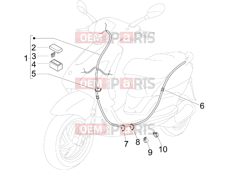 Electrical system » Main cable harness - Piaggio Fly 150 2011