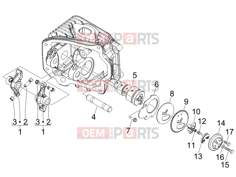 Engine » Rocking levers support unit - Piaggio Fly 150 2010