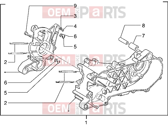 PIAGGIO Engine » Crankcase