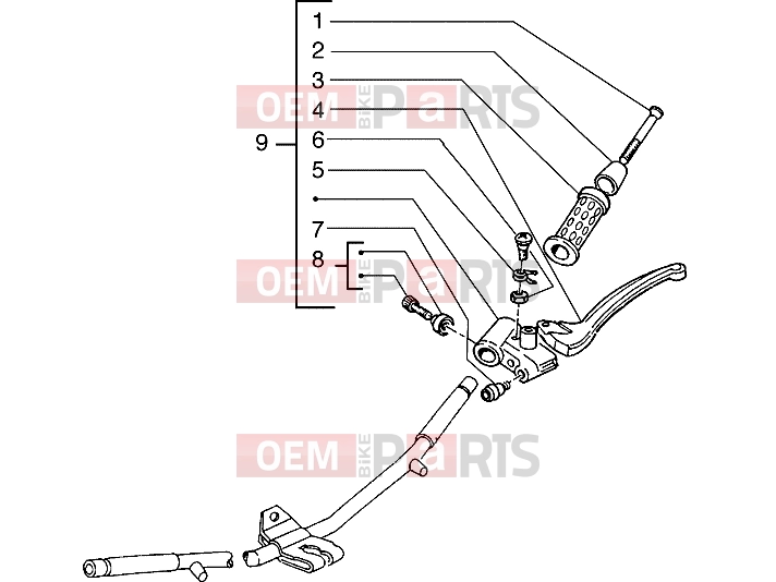 PIAGGIO Handlebars » Handlebars component parts