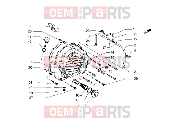 PIAGGIO Engine » Crankcase cover