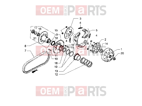 PIAGGIO Engine » Driven pulley