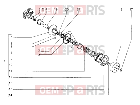 Engine » Driven pulley - Piaggio Hexagon LXT