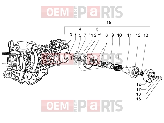 PIAGGIO Engine » Driven pulley