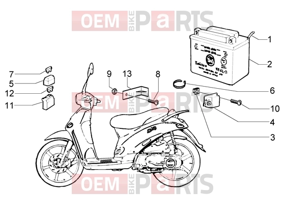 PIAGGIO Electrical system » Electrical device