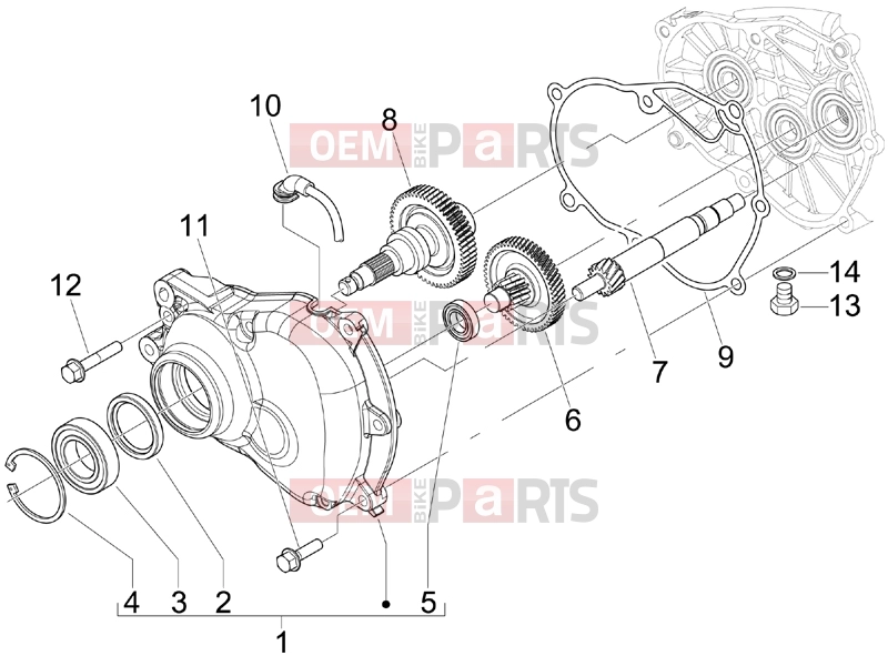 PIAGGIO MP3 125 Engine » Reduction unit