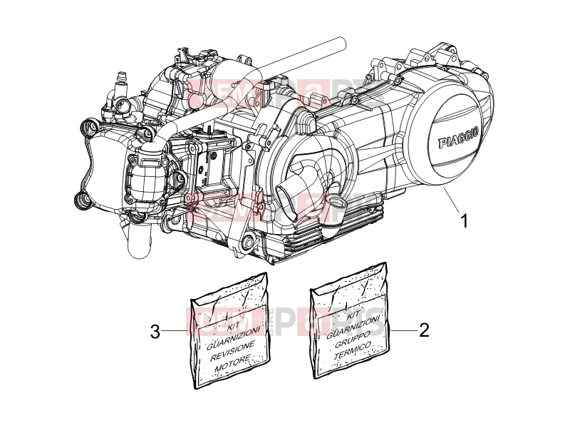 PIAGGIO MP3 125 Engine » Engine, assembly