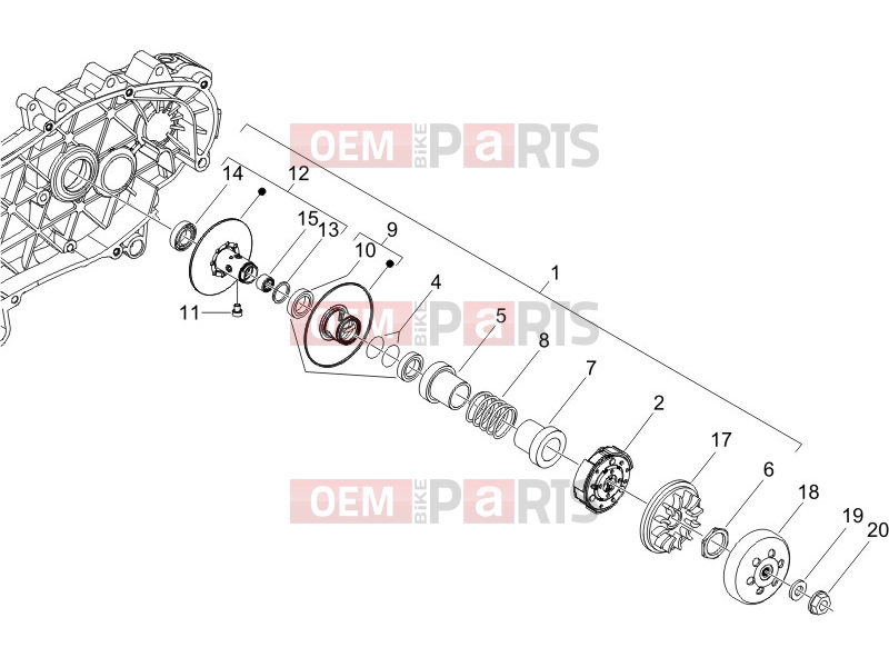 PIAGGIO MP3 125 Engine » Driven pulley