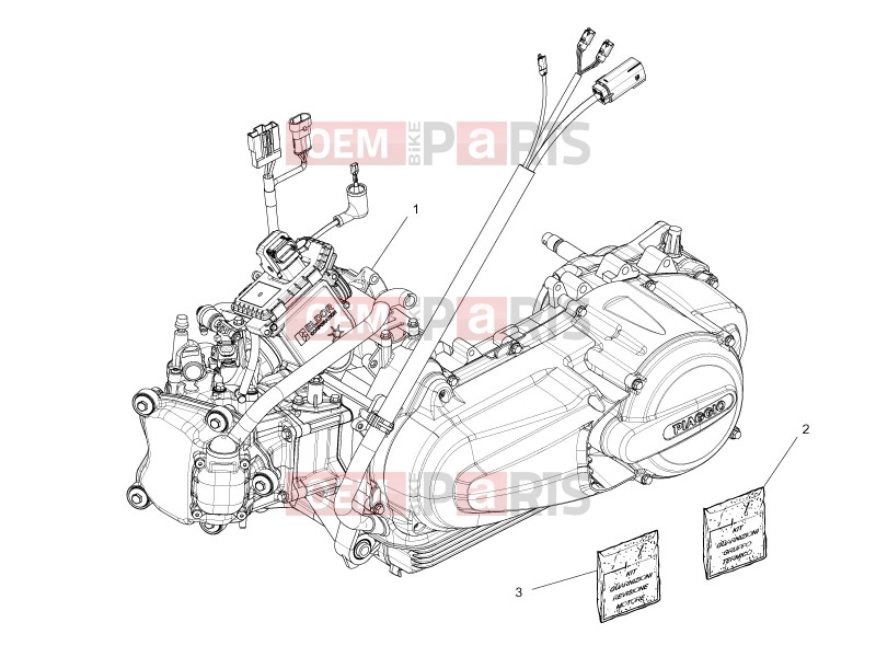 Engine » Engine, assembly - Piaggio MP3 125 YOUrban ERL 2012