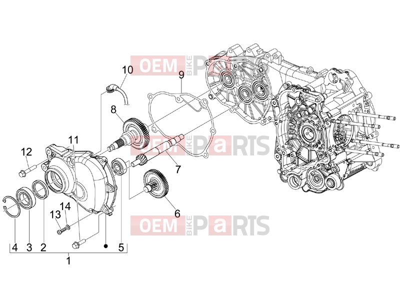 PIAGGIO MP3 300 ie MIC Engine » Reduction unit