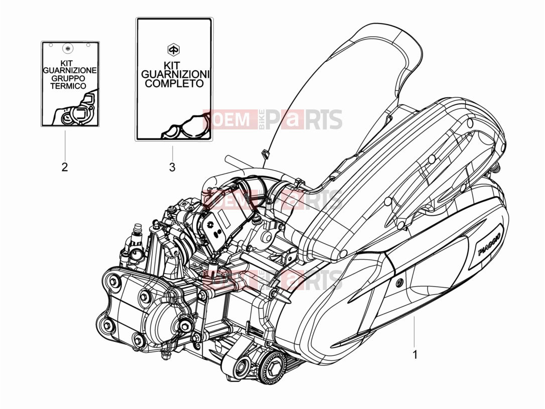 PIAGGIO MP3 350 MAXI Sport Engine » Engine, assembly
