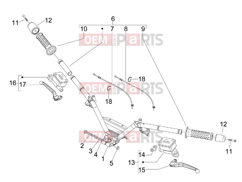 PIAGGIO MP3 400 ie Handlebars/Steering » Handlebars - Master cil.