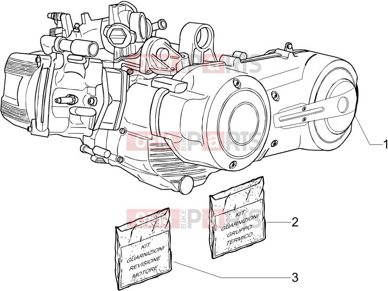PIAGGIO MP3 400 RL Touring Engine » Engine, assembly