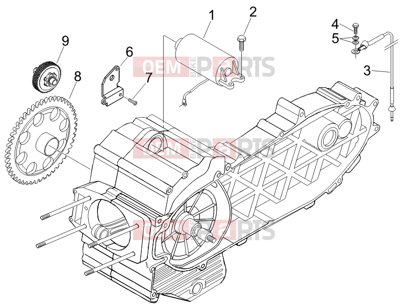 PIAGGIO MP3 500 (USA) Engine » Stater - Electric starter